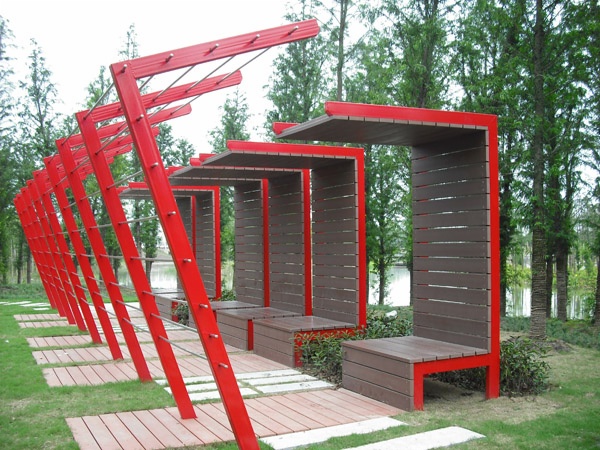 聚鋒塑木助力『江蘇省第六屆園藝博覽會』泰州展園生態環境建設